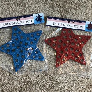 NIP Glitter Stars Table Party Decorations